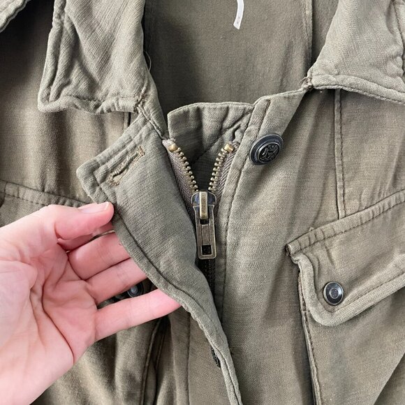 Free People Not Your Brothers Surplus Utility Military Jacket Olive Green Medium - Picture 5 of 9